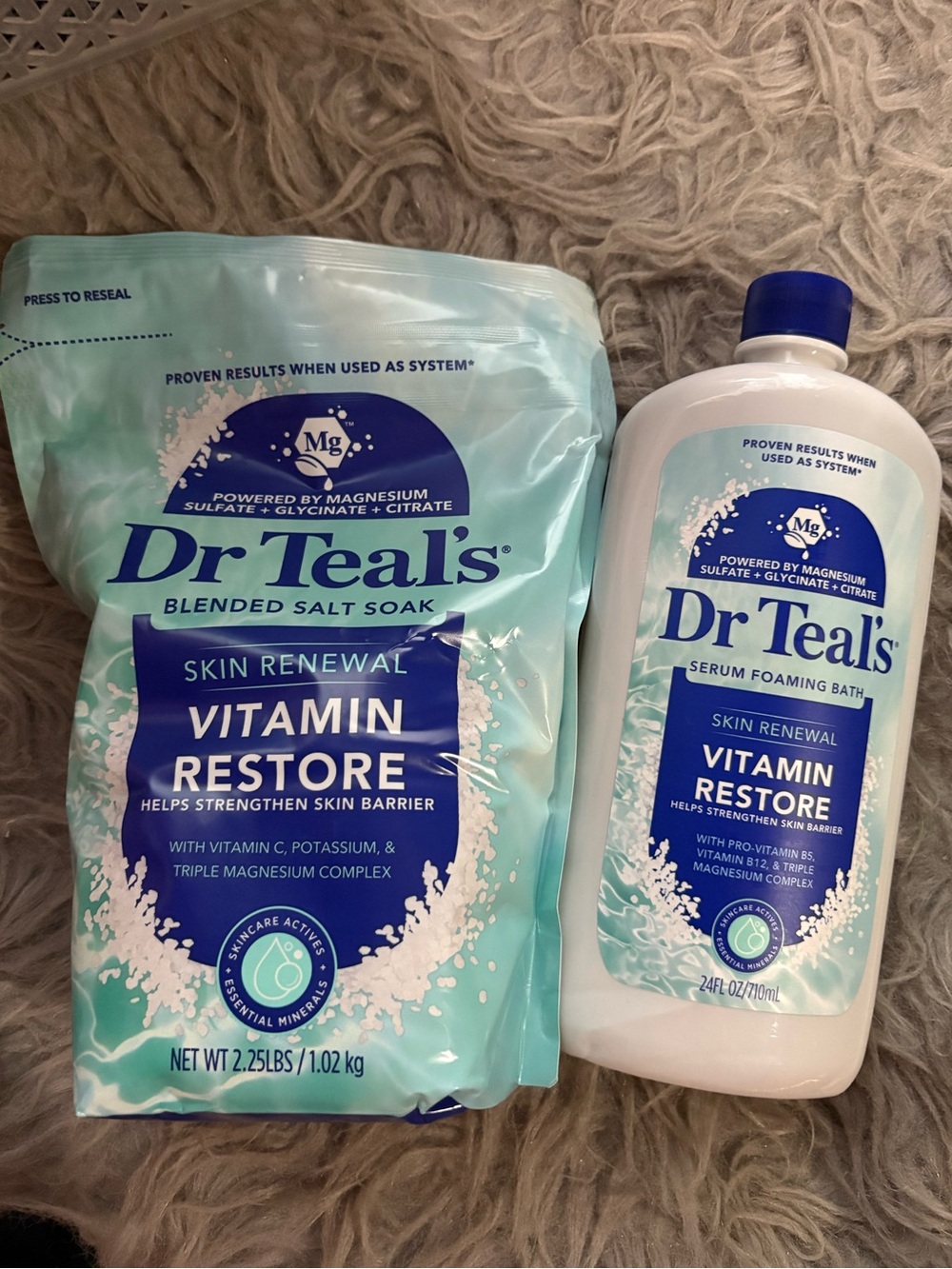 Dr Teals Vitamin Restore bath set NWT